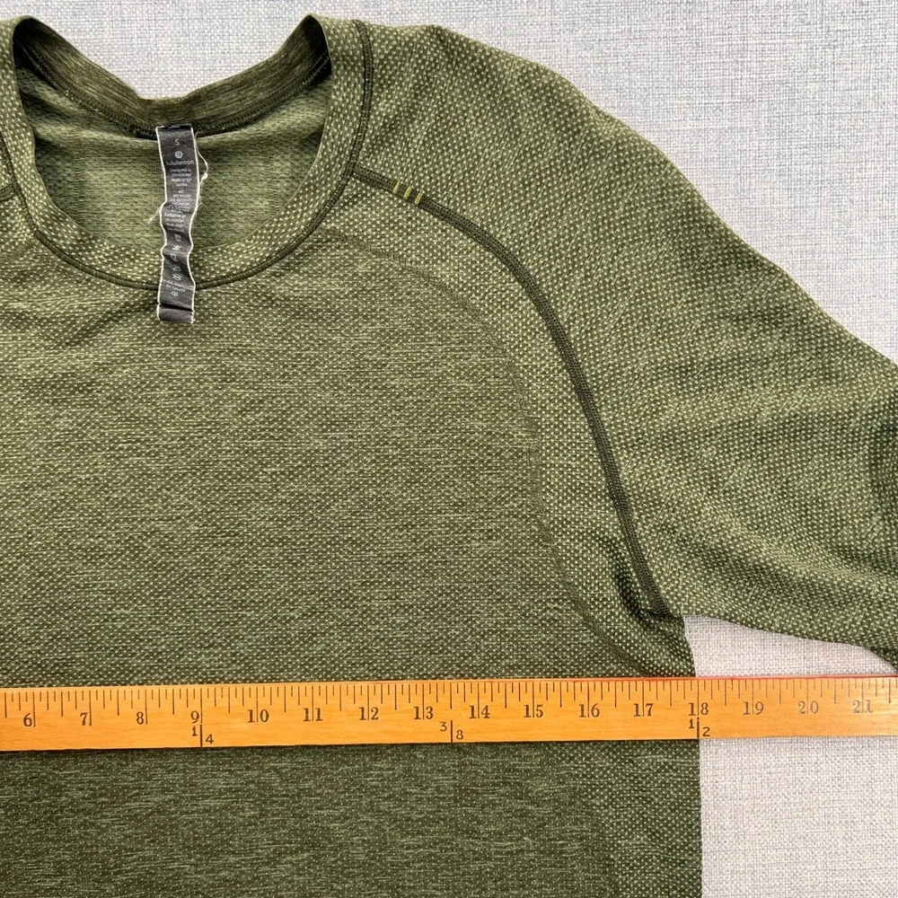 Lululemon Metal Vent Tech 2.0 Long Sleeve Shirt Men Small Olive Green Active Gym